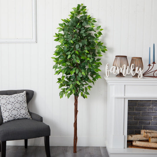 6’ Artificial Double Trunk Ficus Tree (No Pot) - Tampa Home & Garden Store