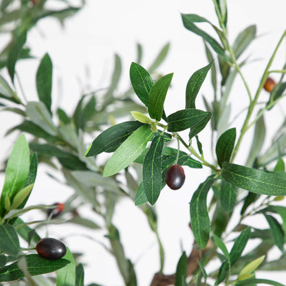 Artificial Olive Tree in White Decorative Planter