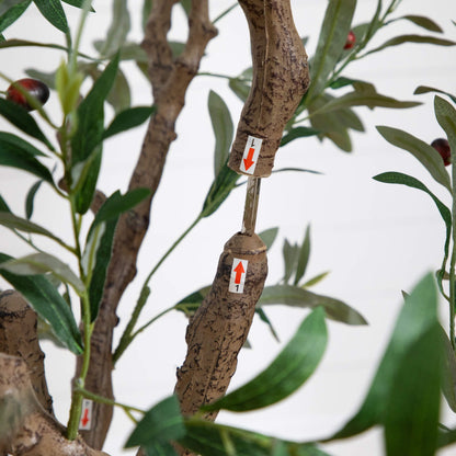 Artificial Olive Tree in White Decorative Planter