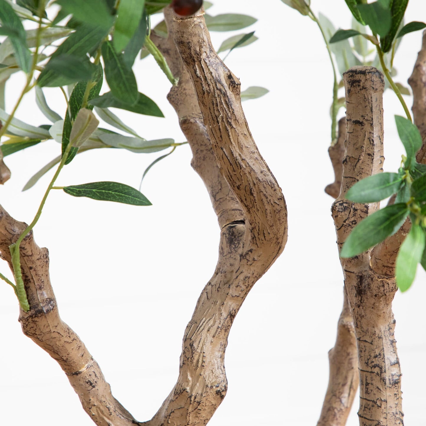 Artificial Olive Tree in White Decorative Planter