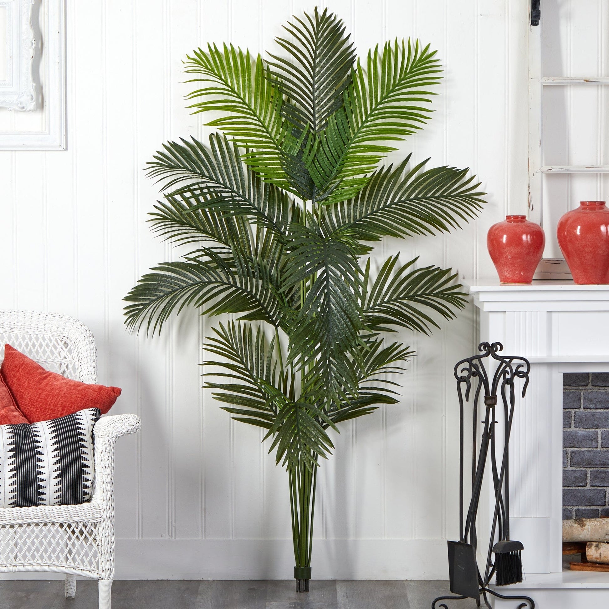 Nearly Natural 6 ft Artificial Paradise Palm Tree (No Pot) with lush green fronds on Tampa Home & Garden Store