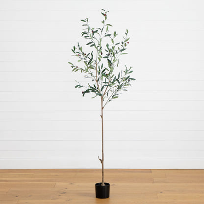 Minimalist Artificial Olive Tree and Fruit