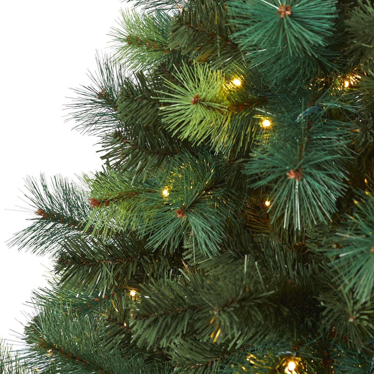 6' Nearly Natural Scotch Pine artificial Christmas tree with green needles and warm LED lights on Tampa Home & Garden Store