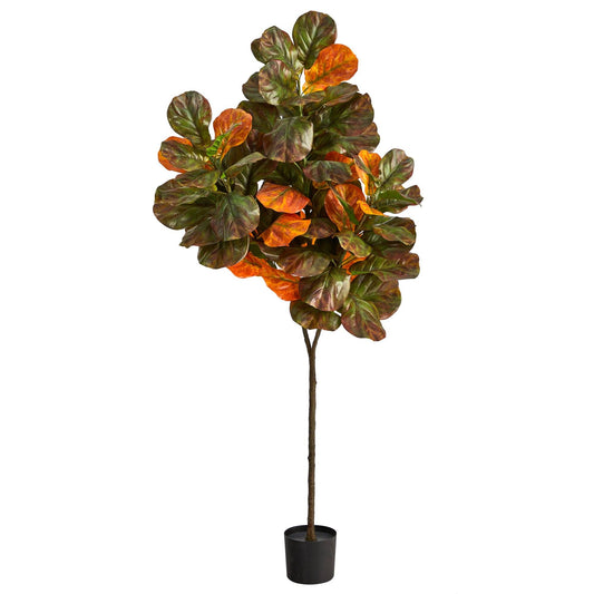 6’ Autumn Fiddle Leaf Artificial Tree - Tampa Home & Garden Store