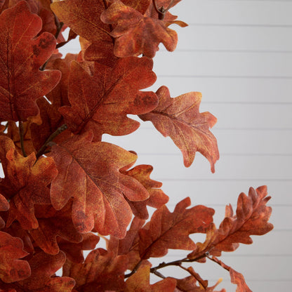 6-ft Autumn Oak artificial fall tree with red-orange leaves on Tampa Home & Garden Store
