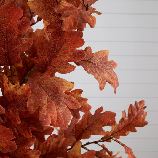 6-ft Autumn Oak artificial fall tree with red-orange leaves on Tampa Home & Garden Store