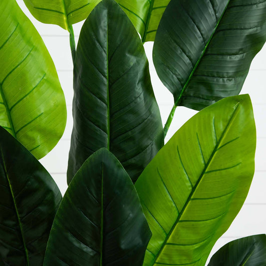 6’ Canna Artificial Tree with lush green tropical leaves by Nearly Natural on Tampa Home & Garden Store
