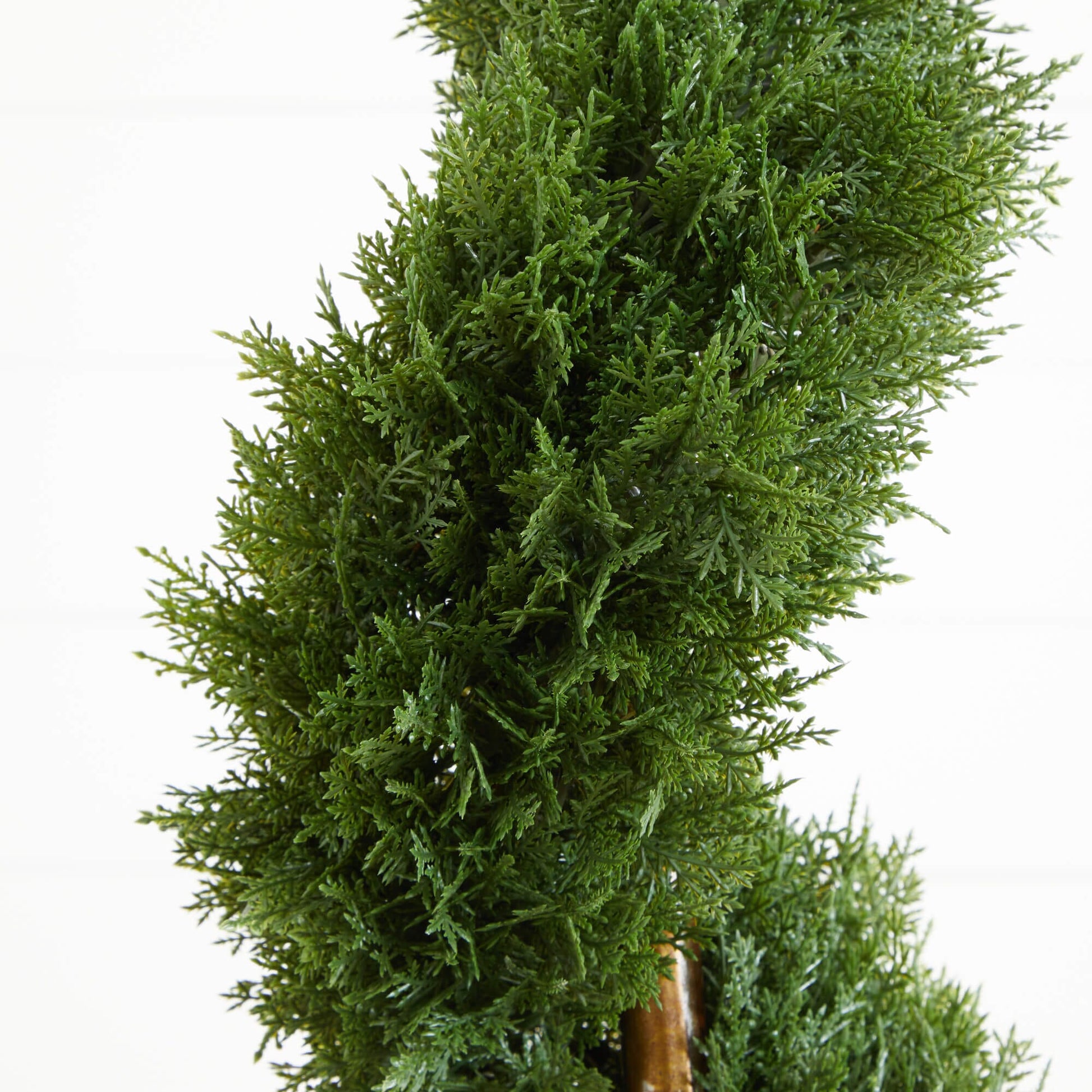 6' Cedar Spiral Silk Tree by Nearly Natural, emerald-green silk foliage for indoor/outdoor use on Tampa Home & Garden Store