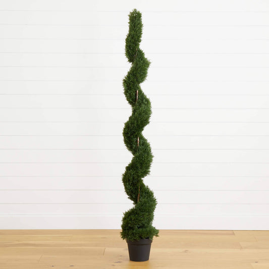 6 Foot Cedar Spiral Silk Tree