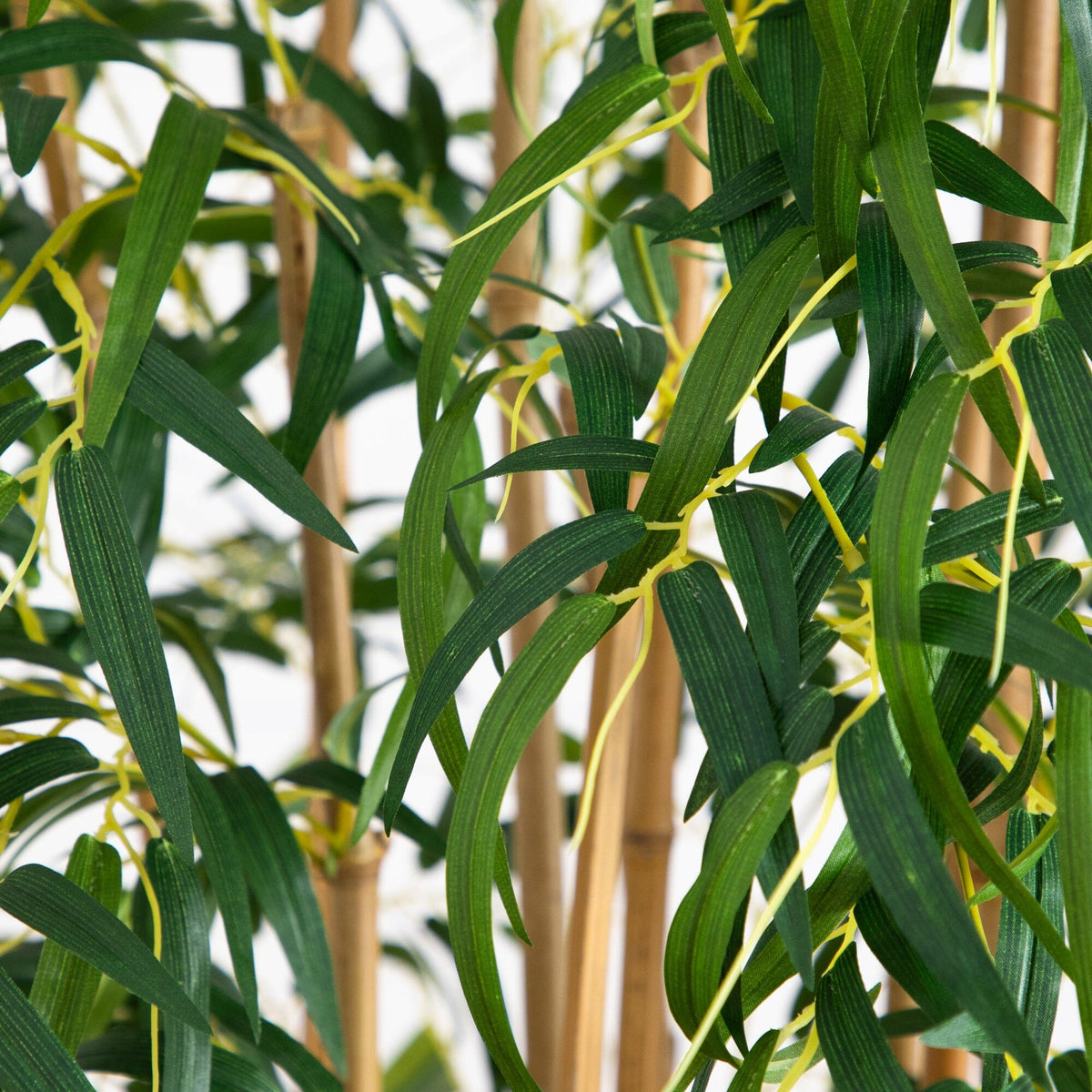 Nearly Natural 6' Fancy Style Slim Bamboo Silk Tree with green leaves on bamboo trunks on Tampa Home & Garden Store