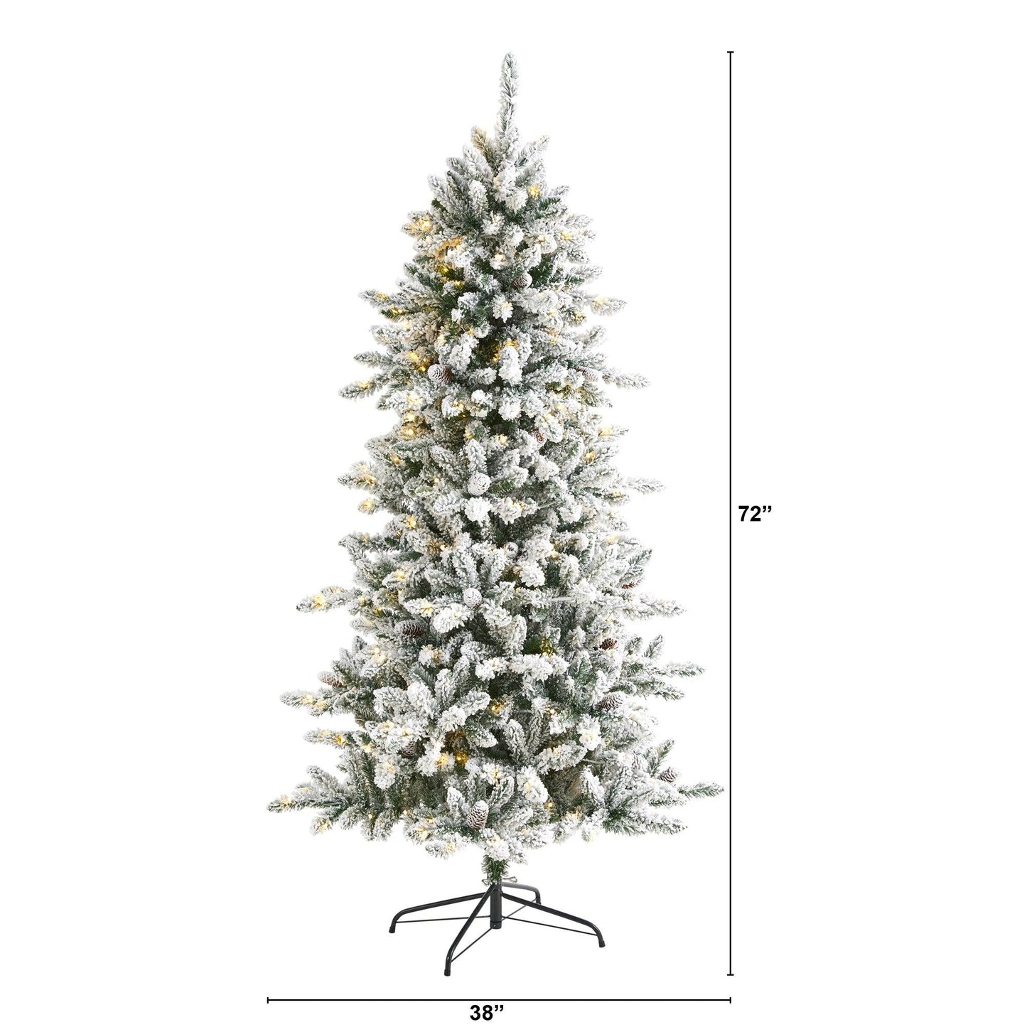 Christmas tree Nearly Natural 6 ft flocked Livingston Fir tree with 300 LED lights on Tampa Home & Garden Store