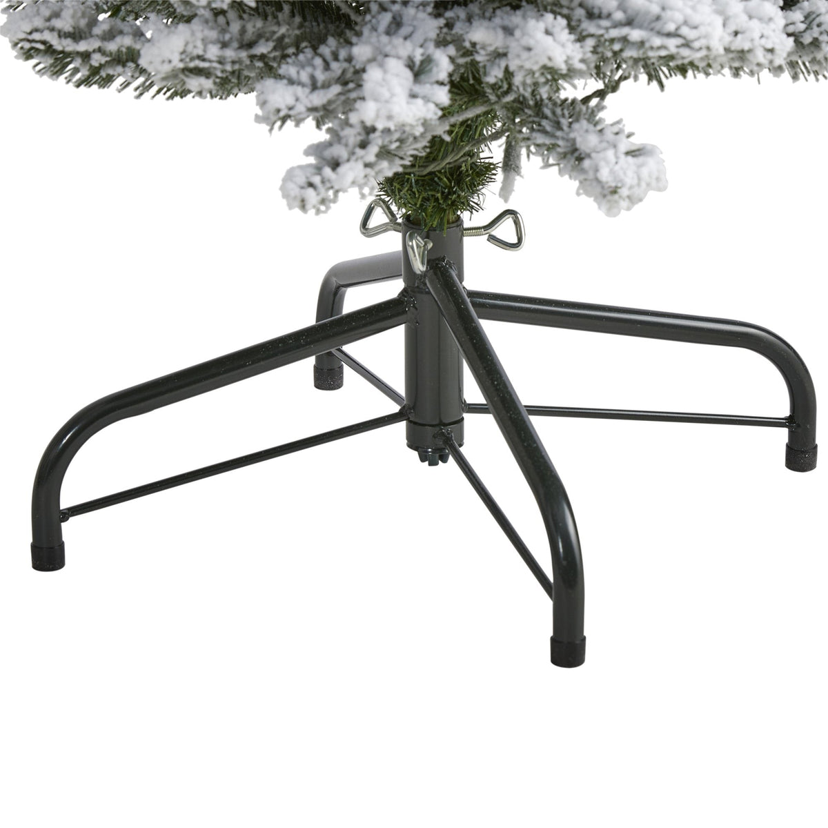 6 ft flocked pencil artificial Christmas tree with 300 clear lights and 438 bendable branches on Tampa Home & Garden Store
