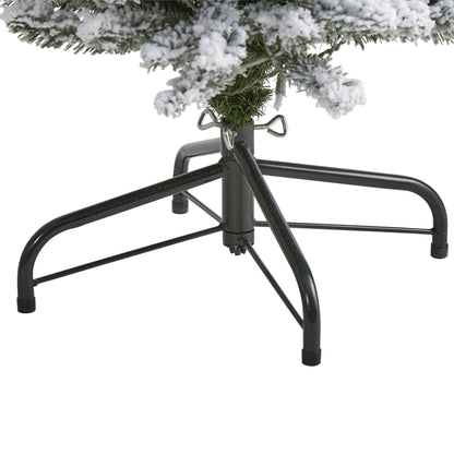 6 ft flocked pencil artificial Christmas tree with 300 clear lights and 438 bendable branches on Tampa Home & Garden Store