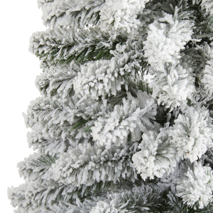 Árbol de Navidad artificial flocado de 6' con 438 ramas moldeables