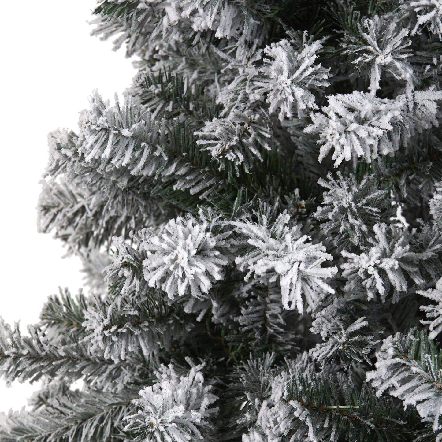 6' Flocked Rock Springs Spruce Christmas Tree Nearly Natural frosted pine needles on Tampa Home & Garden Store