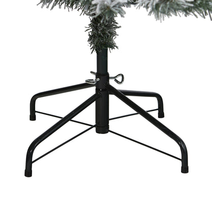 6' Nearly Natural flocked Rock Springs Spruce artificial Christmas tree on metal stand on Tampa Home & Garden Store