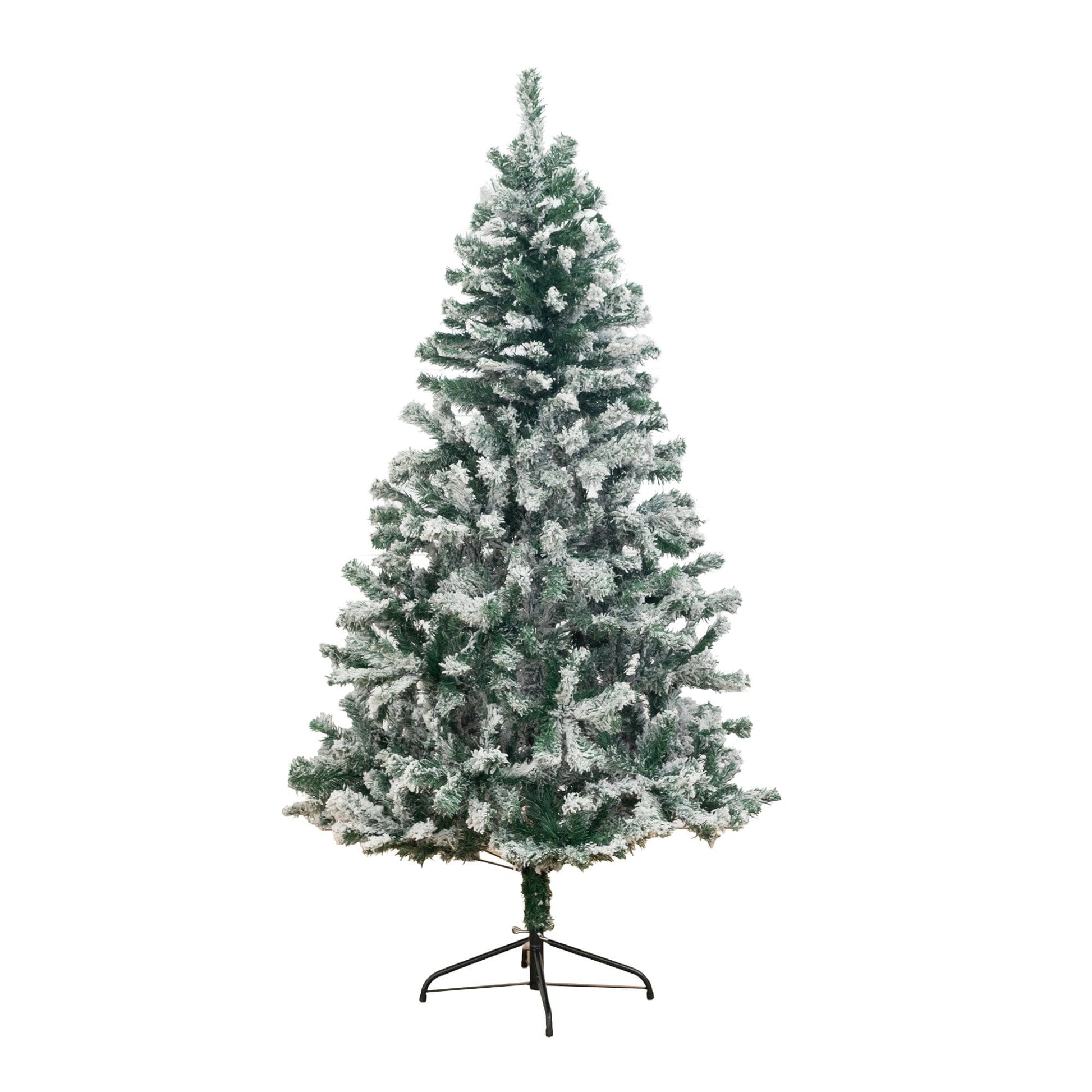 Nearly Natural 6' flocked West Virginia Fir artificial Christmas tree with snow-dusted branches on Tampa Home & Garden Store