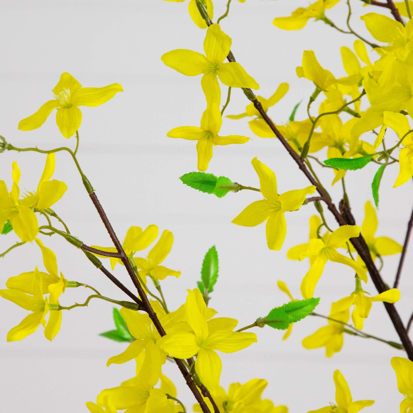 6' Artificial Forsythia Tree by Nearly Natural with bright yellow blossoms on brown branches on Tampa Home & Garden Store