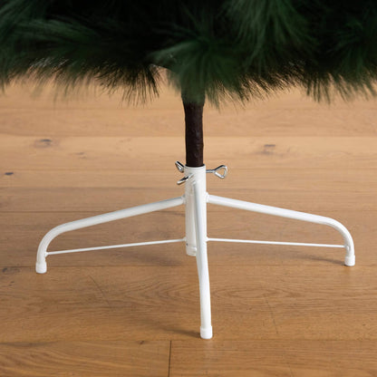 6' artificial green pampas grass Christmas tree Nearly Natural on white metal stand on Tampa Home & Garden Store