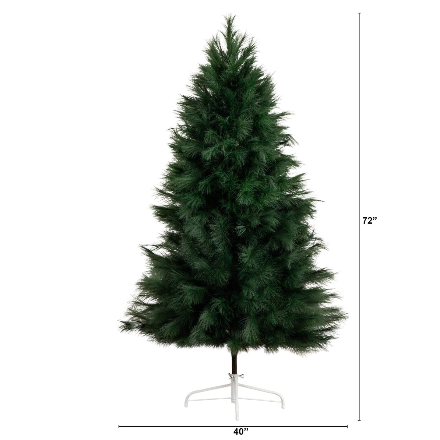 6' artificial green pampas grass Christmas tree by Nearly Natural on white stand on Tampa Home & Garden Store