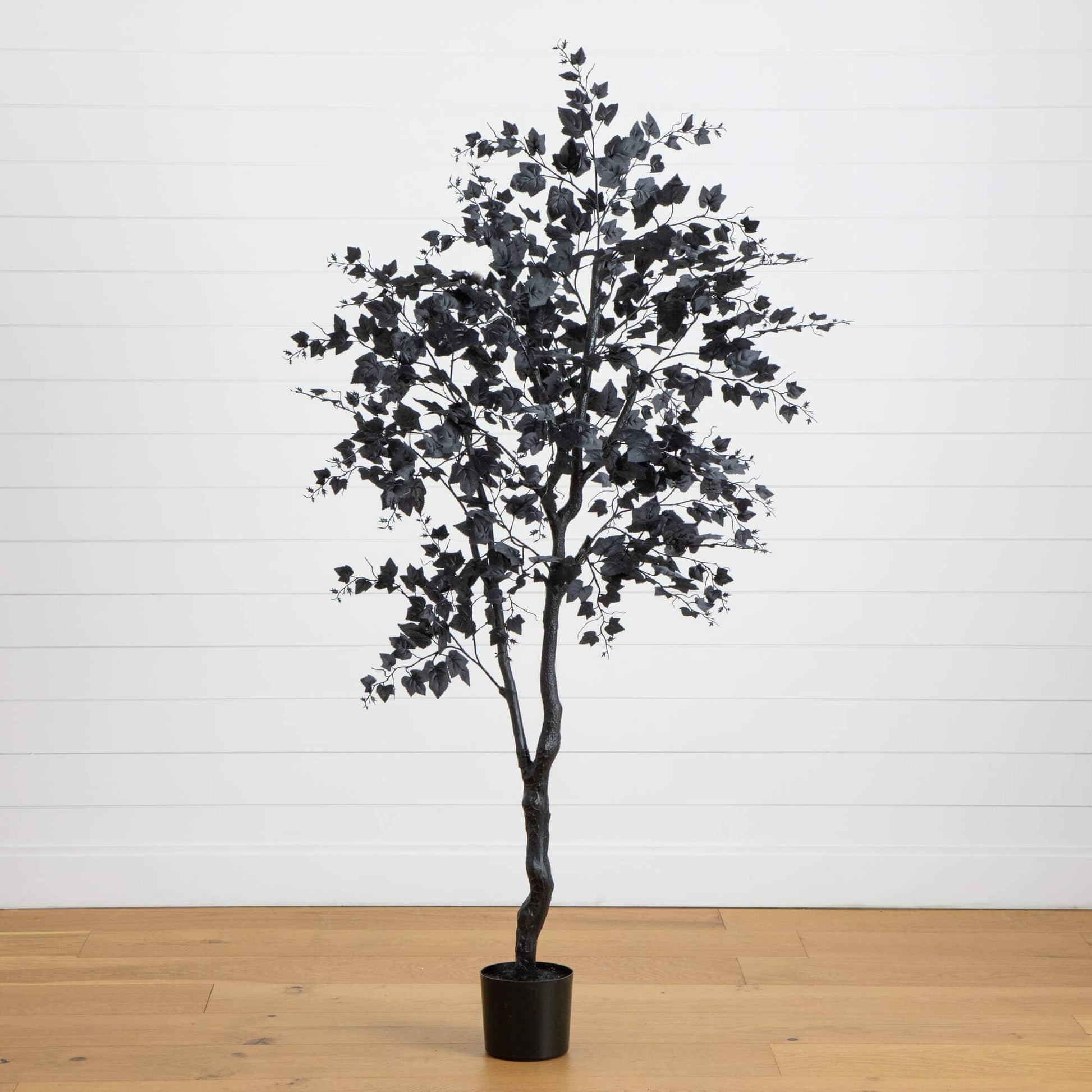 6' Artificial Halloween Black Maple Tree by Nearly Natural in black pot on Tampa Home & Garden Store