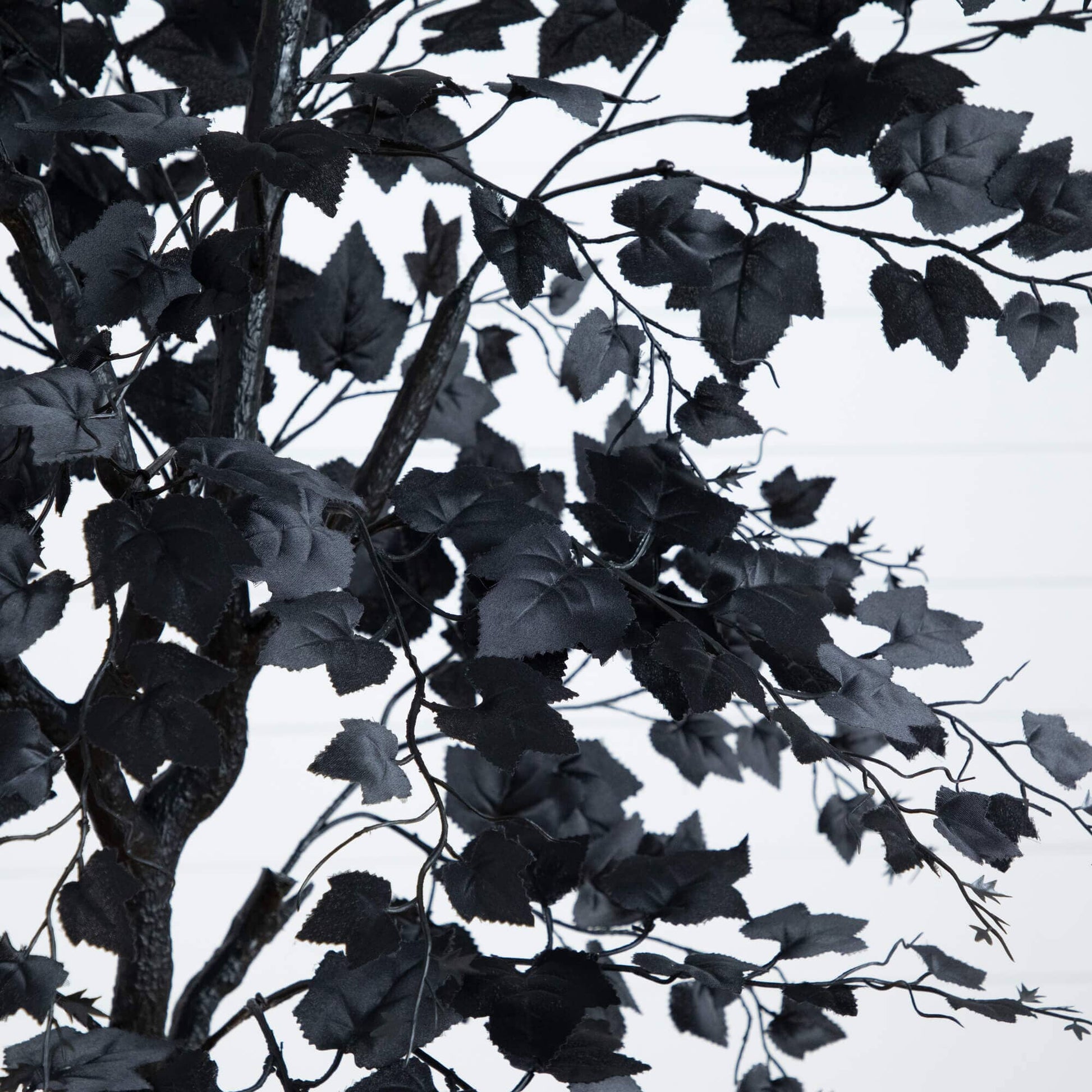 6' Artificial Halloween Black Maple Tree by Nearly Natural with dense black leaves on Tampa Home & Garden Store