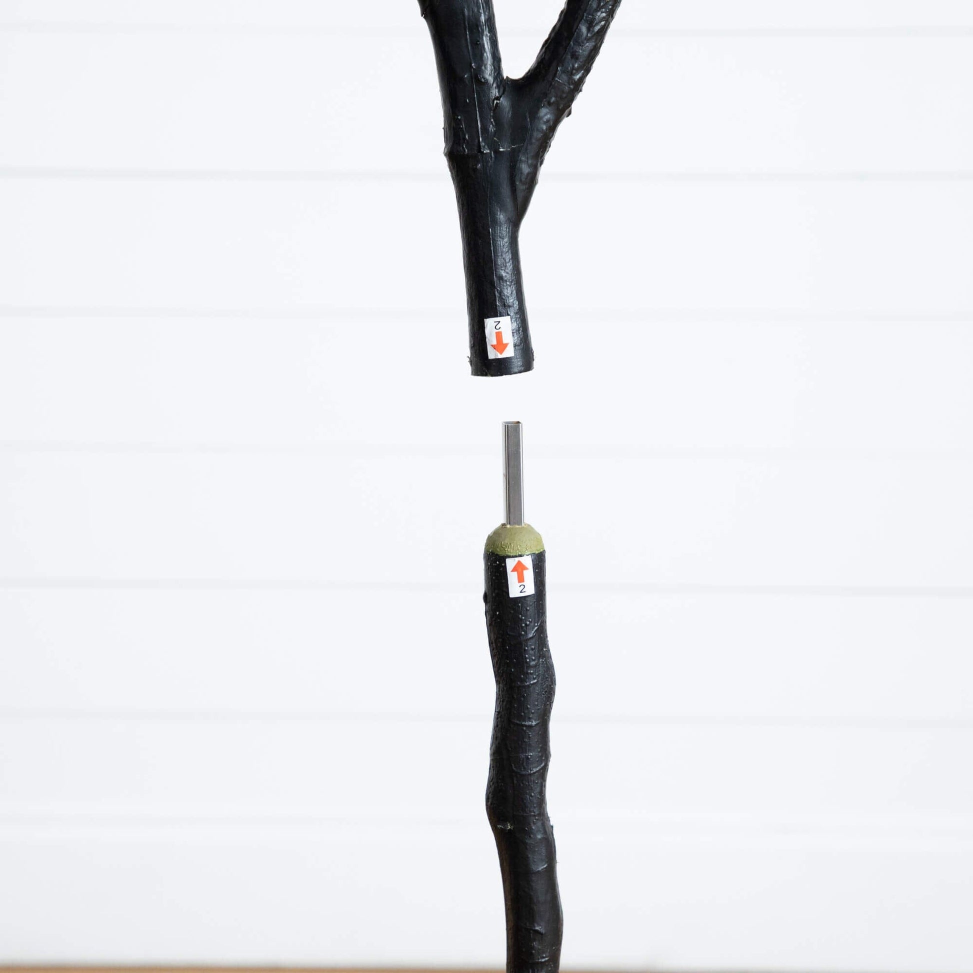 6' Artificial Halloween Black Oak Tree by Nearly Natural with black textured trunk on stand on Tampa Home & Garden Store