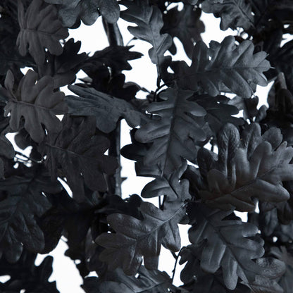 6' Nearly Natural artificial Halloween Black Oak Tree with dense black leaves on Tampa Home & Garden Store