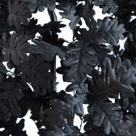 6' Nearly Natural artificial Halloween Black Oak Tree with dense black leaves on Tampa Home & Garden Store