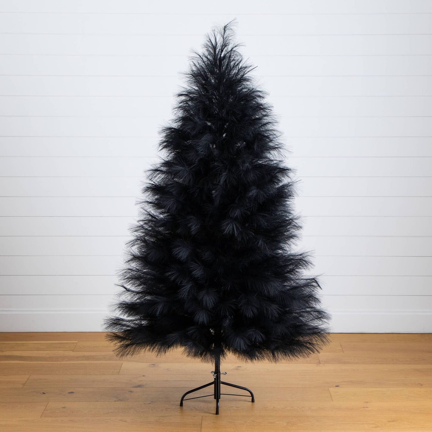 6' Black Pampas Grass Halloween Christmas Tree by Nearly Natural on Tampa Home & Garden Store