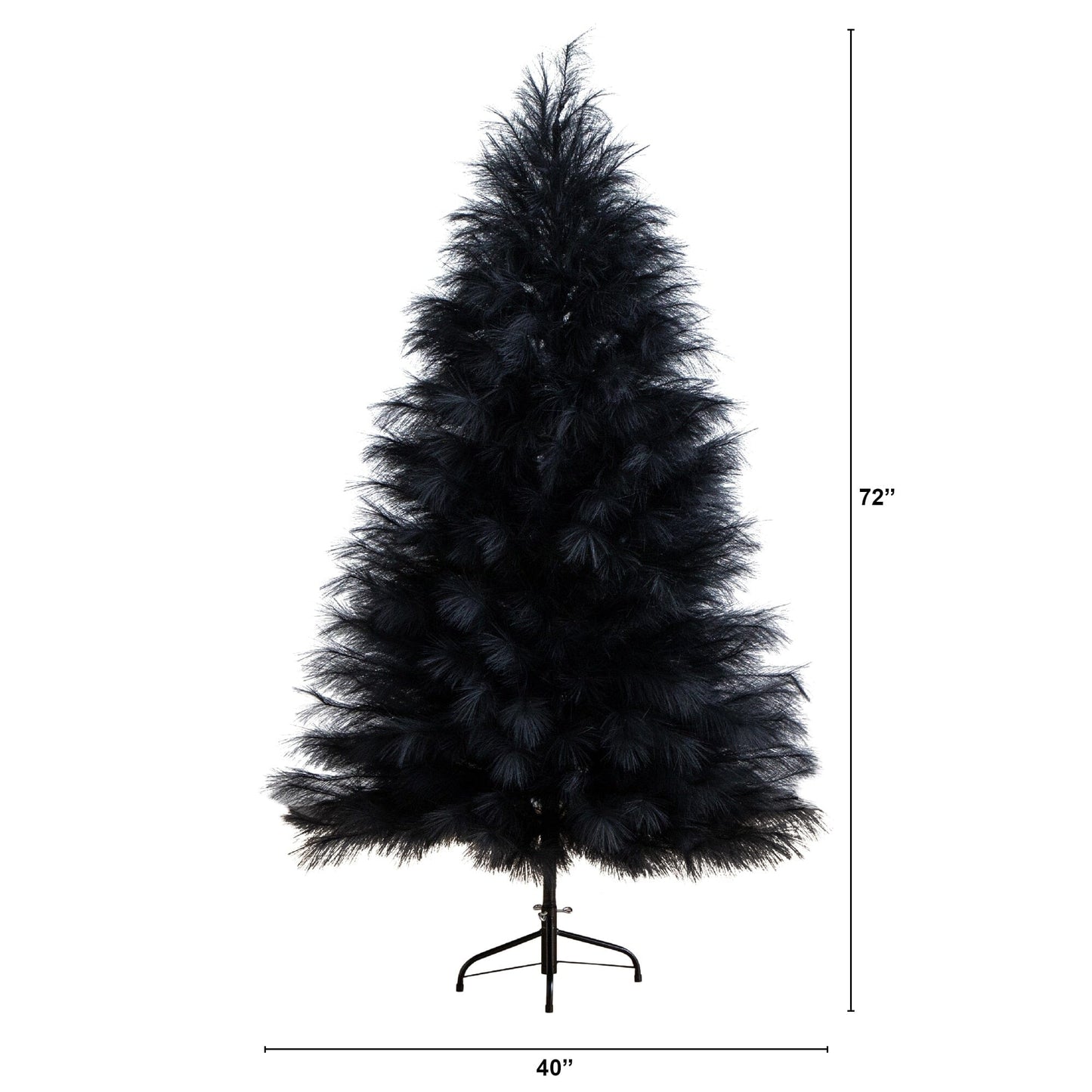 6' Nearly Natural Artificial Halloween Black Pampas Grass Christmas Tree with stand on Tampa Home & Garden Store