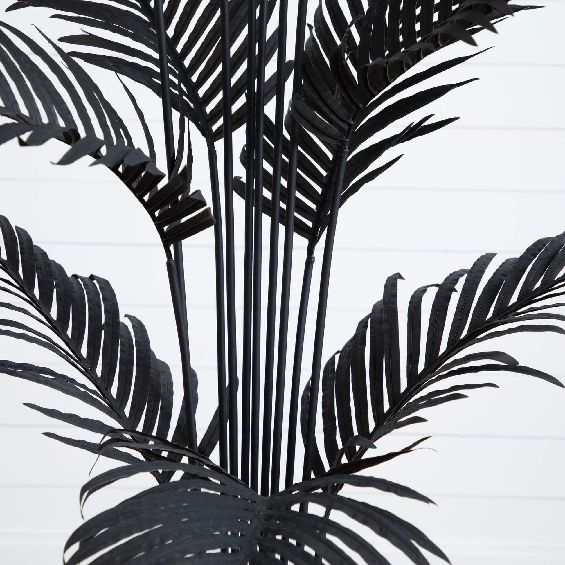 6' Artificial Halloween Black Paradise Palm Tree Nearly Natural black palm fronds indoor decor on Tampa Home & Garden Store