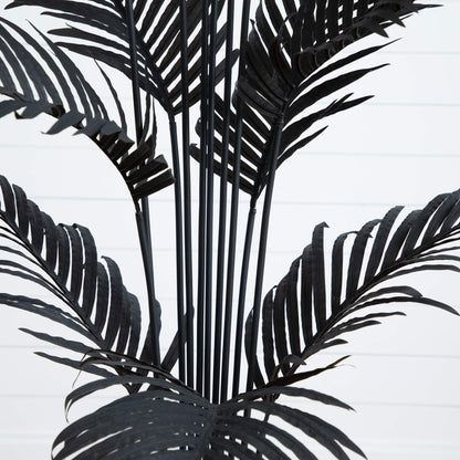 6' Artificial Halloween Black Paradise Palm Tree Nearly Natural black palm fronds indoor decor on Tampa Home & Garden Store