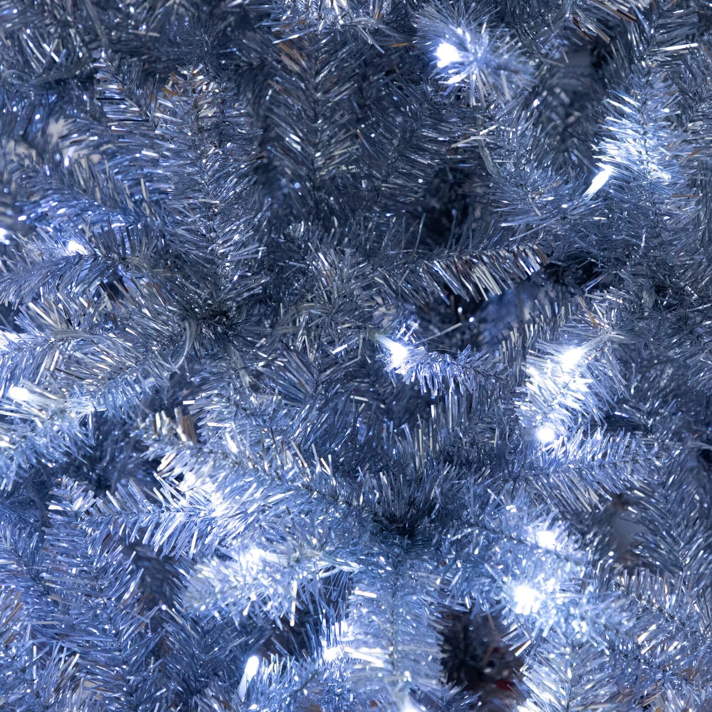6' artificial silver Christmas tree by Nearly Natural with 300 cool white LED lights on Tampa Home & Garden Store