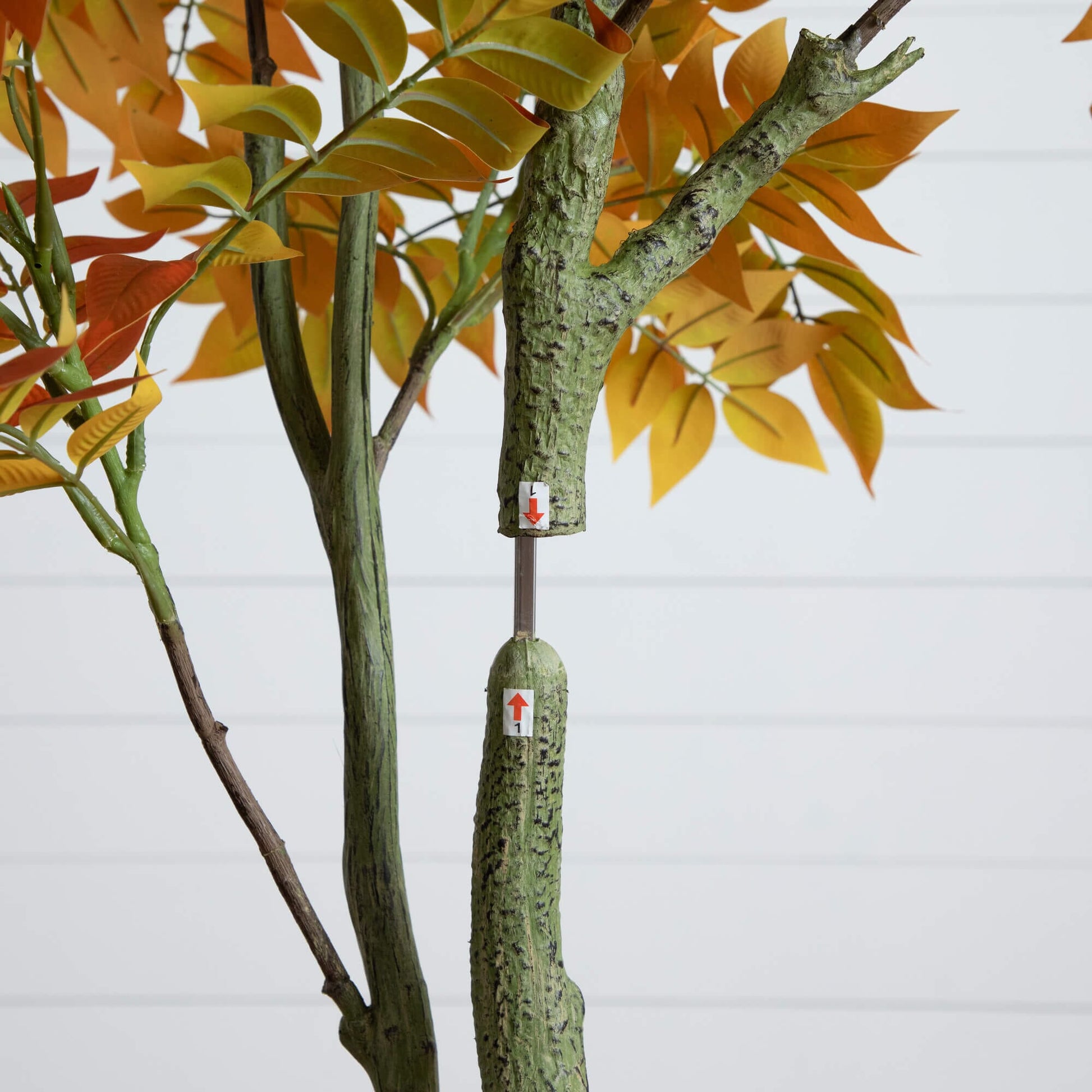 6' Autumn Sumac Artificial Tree with orange leaves and textured bark by Nearly Natural on Tampa Home & Garden Store