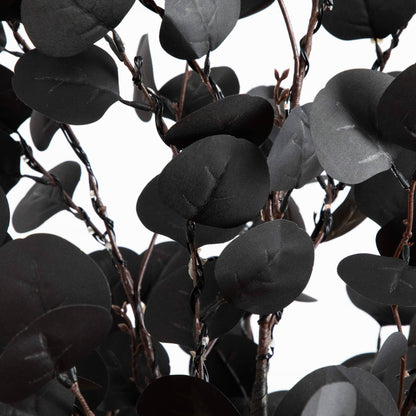 Tree Nearly Natural 6' Pre-Lit Halloween Black Eucalyptus with orange & purple LEDs on Tampa Home & Garden Store
