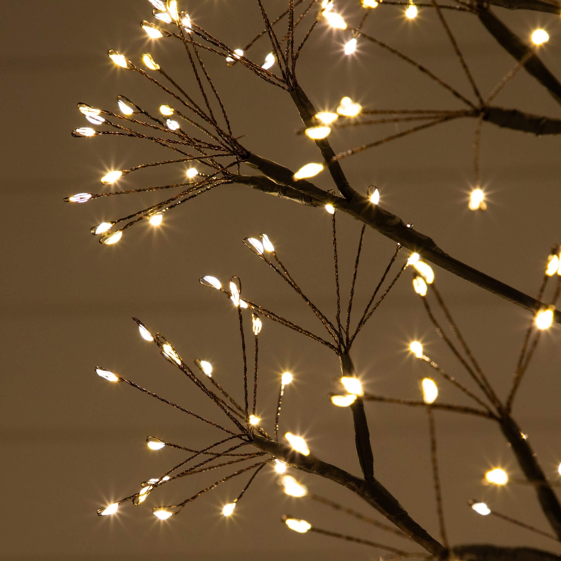6 ft pre-lit Halloween black starburst tree with 1680 warm white LED lights Nearly Natural on Tampa Home & Garden Store