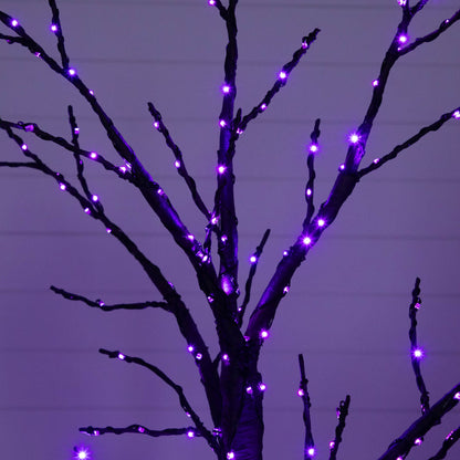 Tree Nearly Natural 6 ft Pre-Lit Halloween Twig Tree with 480 orange & purple LEDs on Tampa Home & Garden Store