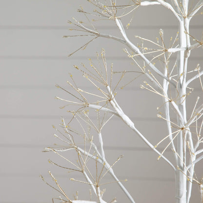 6 ft white starburst artificial Christmas tree branches with warm LED lights from Nearly Natural on Tampa Home & Garden Store