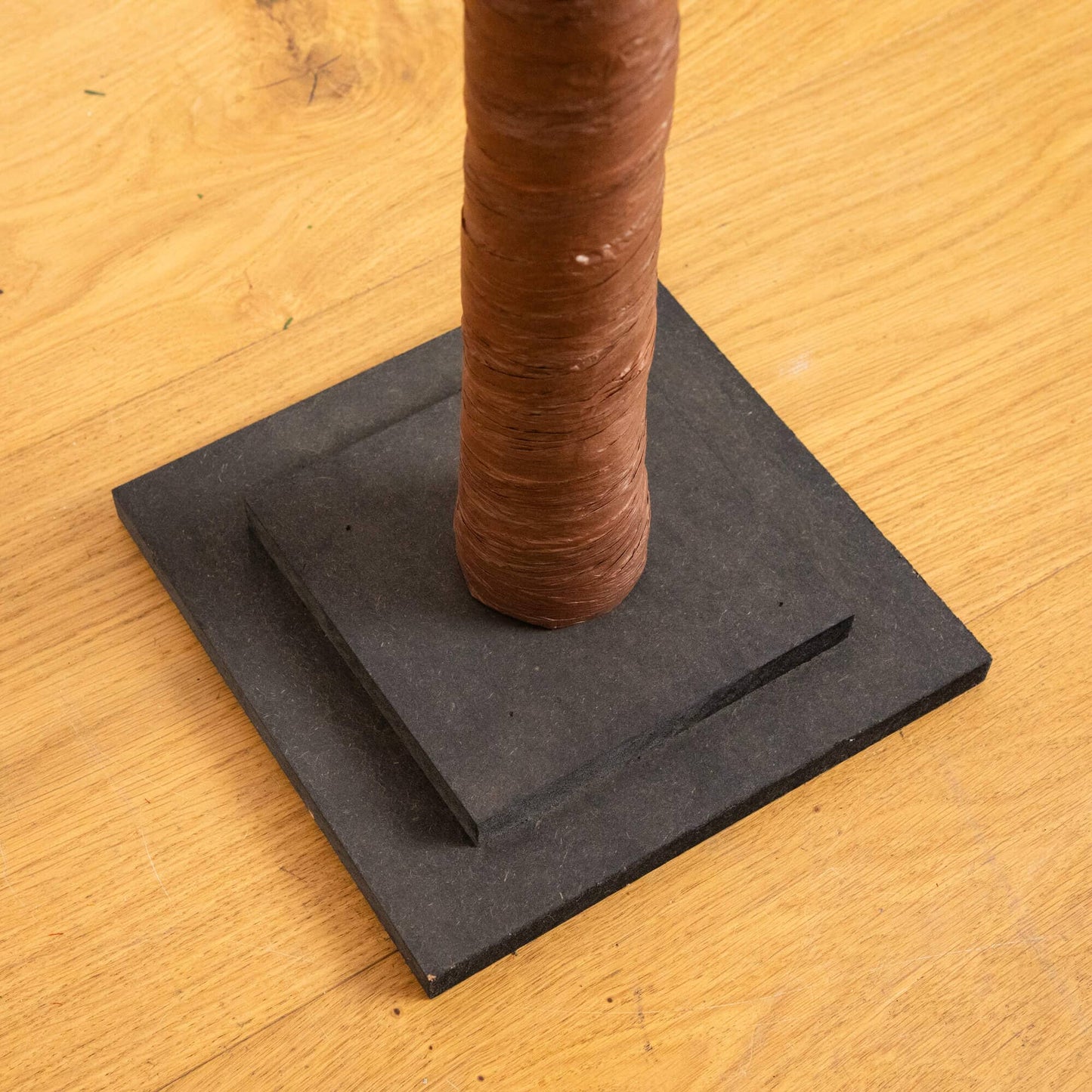 6' Pre-Lit Autumn Artificial Fall Tree trunk by Nearly Natural with brown wrap on black base on Tampa Home & Garden Store