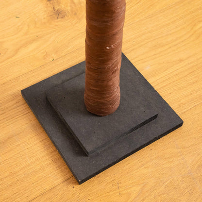 6' Pre-Lit Autumn Artificial Fall Tree trunk by Nearly Natural with brown wrap on black base on Tampa Home & Garden Store