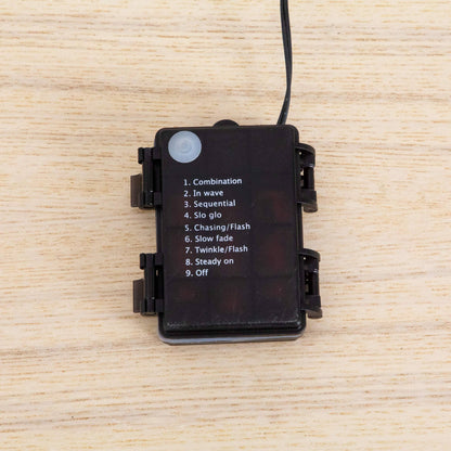 Garland lighting controller for Nearly Natural 6' Pre-Lit Autumn Maple garland, black box with mode dial and cord on Tampa Home & Garden Store