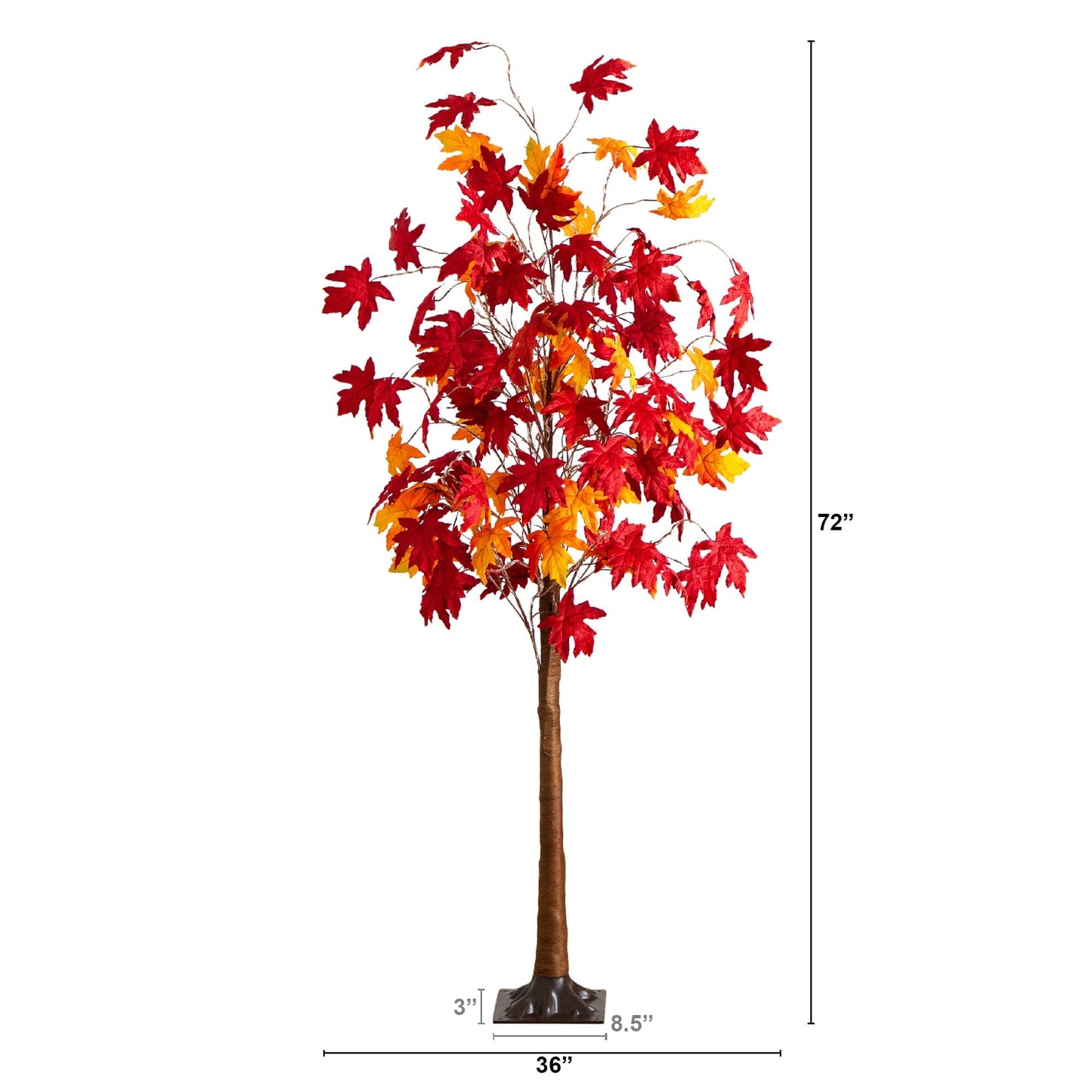 6 ft pre-lit Autumn Weeping Maple tree with 300 warm white LEDs by Nearly Natural on Tampa Home & Garden Store