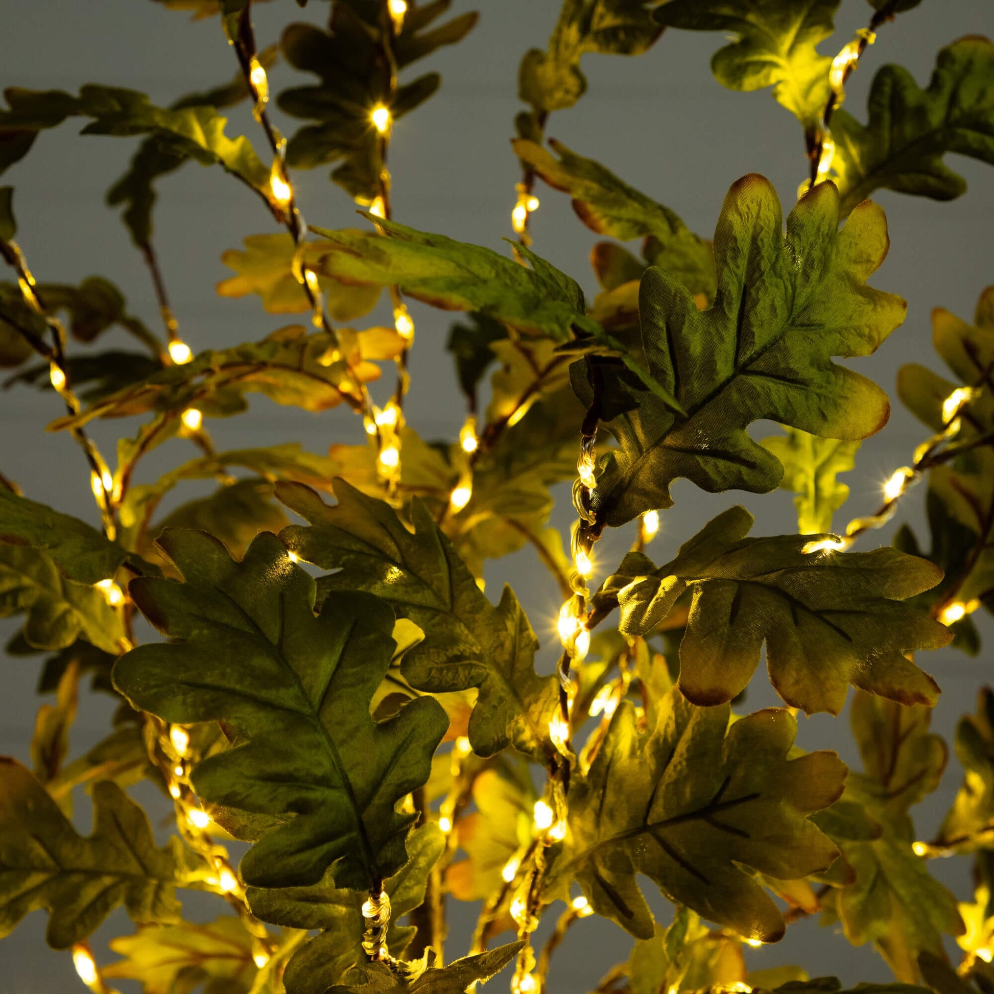 6' Pre-Lit Green Autumn Oak Artificial Tree with 250 Warm White LED Lights Nearly Natural on Tampa Home & Garden Store