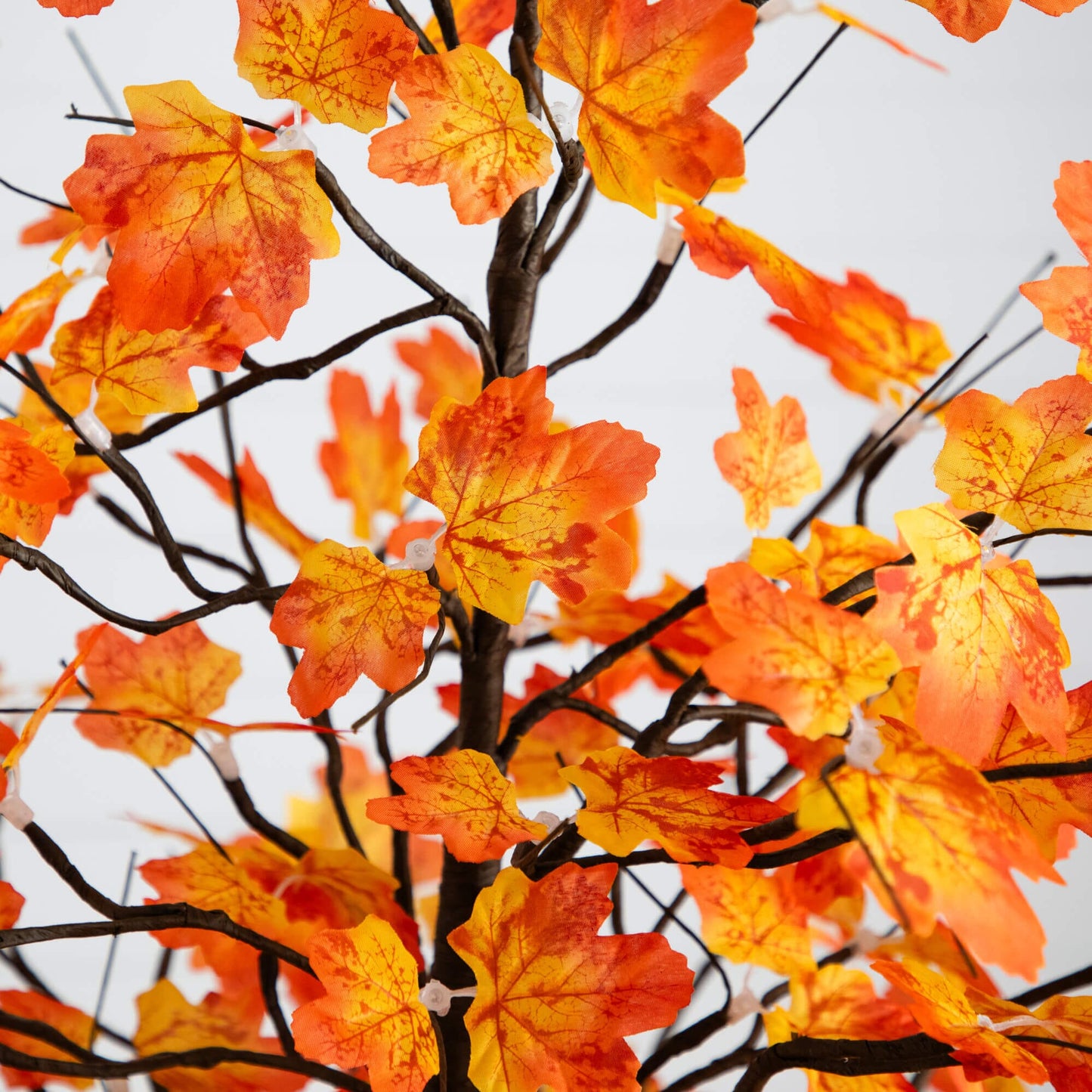 Tree Nearly Natural 6' autumn maple artificial tree with orange leaves and 120 warm LEDs on Tampa Home & Garden Store
