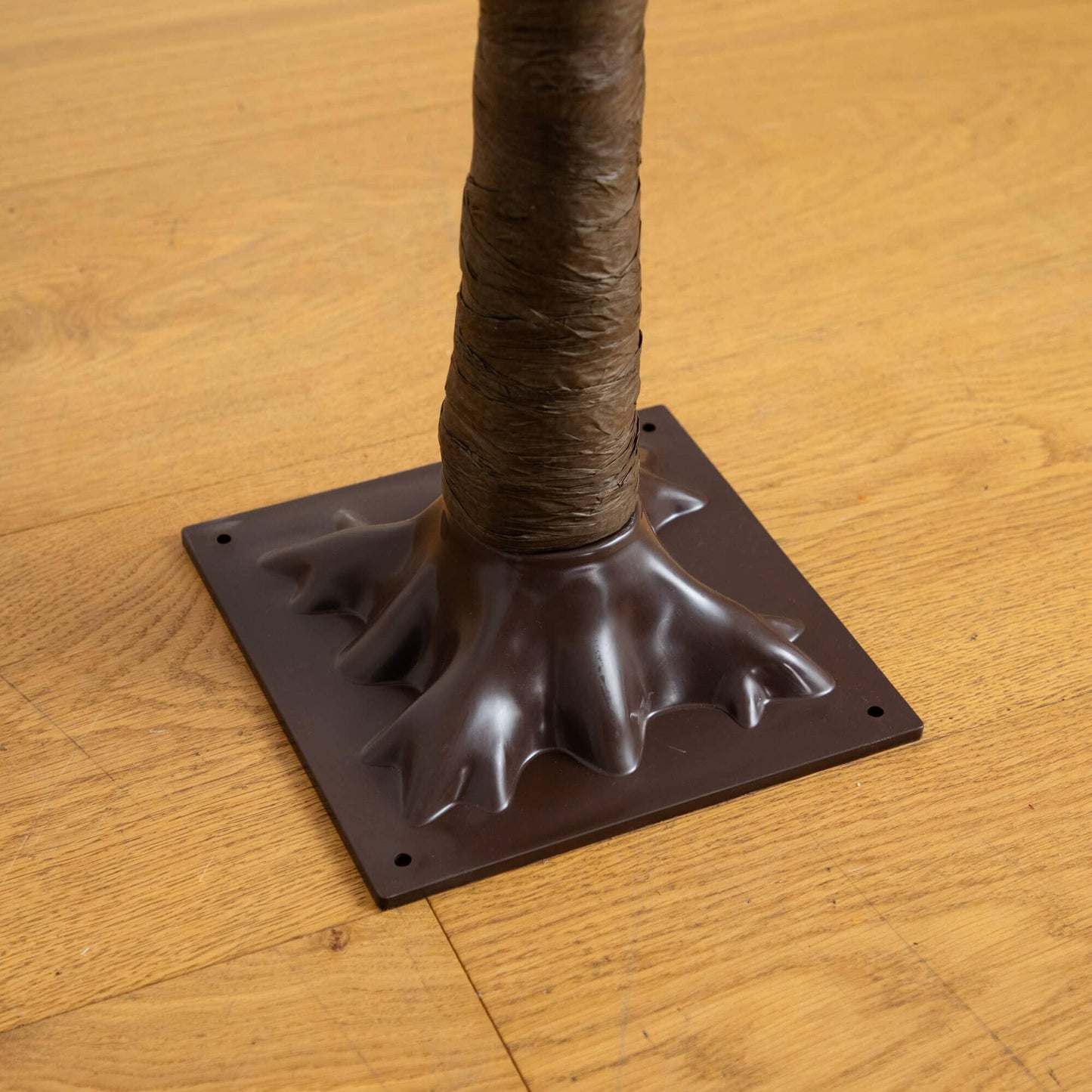 6' minimalist autumn maple artificial tree with brown wrapped trunk on a square dark base on Tampa Home & Garden Store