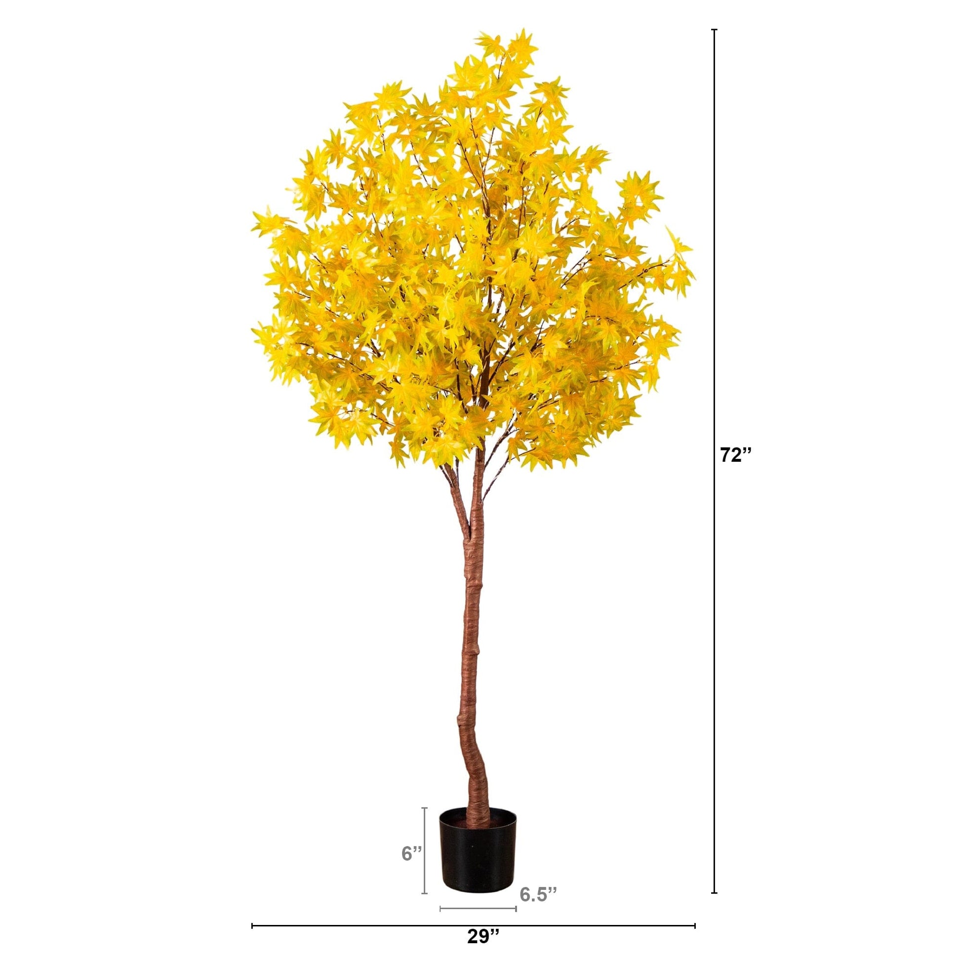 Tree Nearly Natural 6' Pre-Lit Yellow Autumn Maple artificial tree with 350 LED lights on Tampa Home & Garden Store