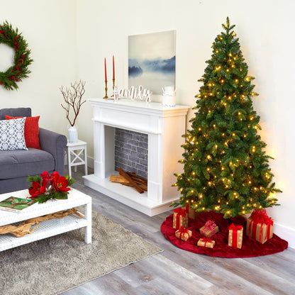 6’ Grand Teton Spruce Christmas Tree Nearly Natural with 180 LED lights and 727 bendable branches on Tampa Home & Garden Store