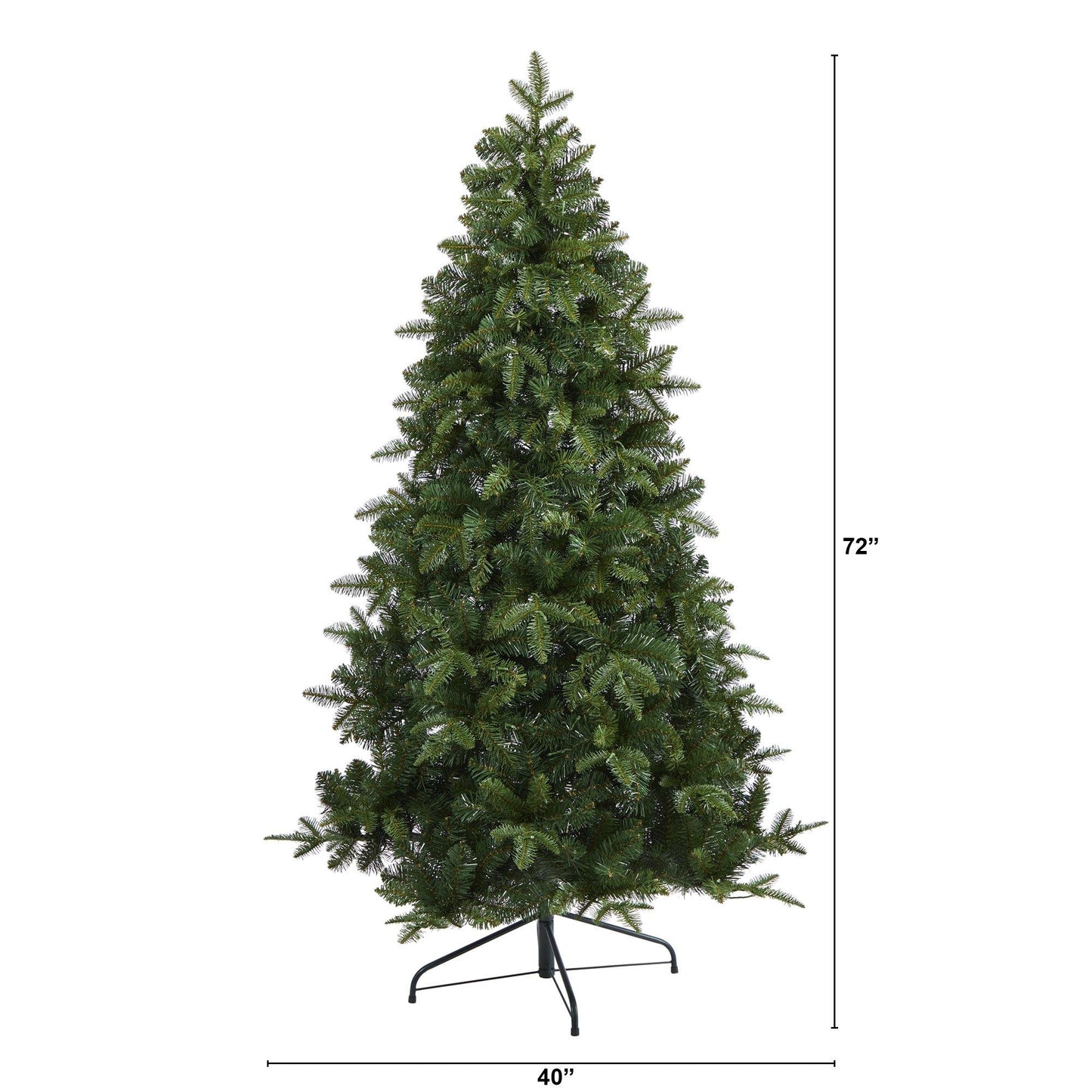 6 ft Grand Teton Spruce flat-back artificial Christmas tree from Nearly Natural with 180 LED lights and 727 bendable branches on Tampa Home & Garden Store