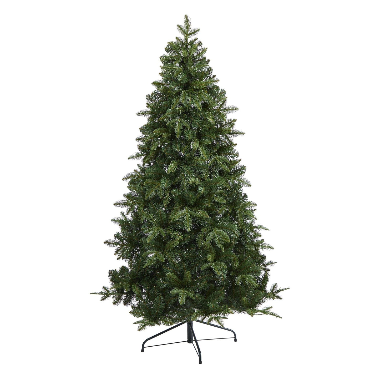 6 ft Grand Teton Spruce artificial Christmas tree by Nearly Natural on a black stand on Tampa Home & Garden Store